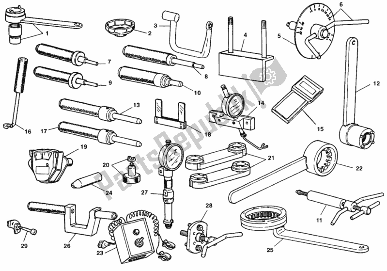 All parts for the Workshop Service Tools, Engine of the Ducati Superbike 916 Senna 1998